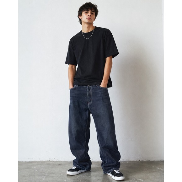 Southpole Other - Southpole Authentic Collection Y2K Men's Baggy Wide Leg Jeans Dark Wash 32 x 33